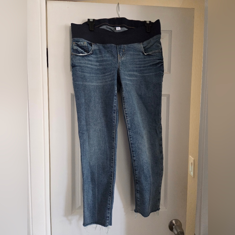 Size 10 Old Navy MATERNITY Jeans Full Panel Medium Women's Blue Maternity Jeans